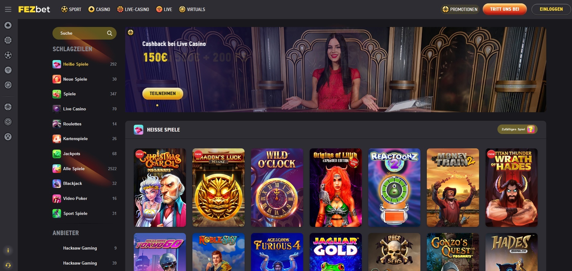 FEZbet Live Casino