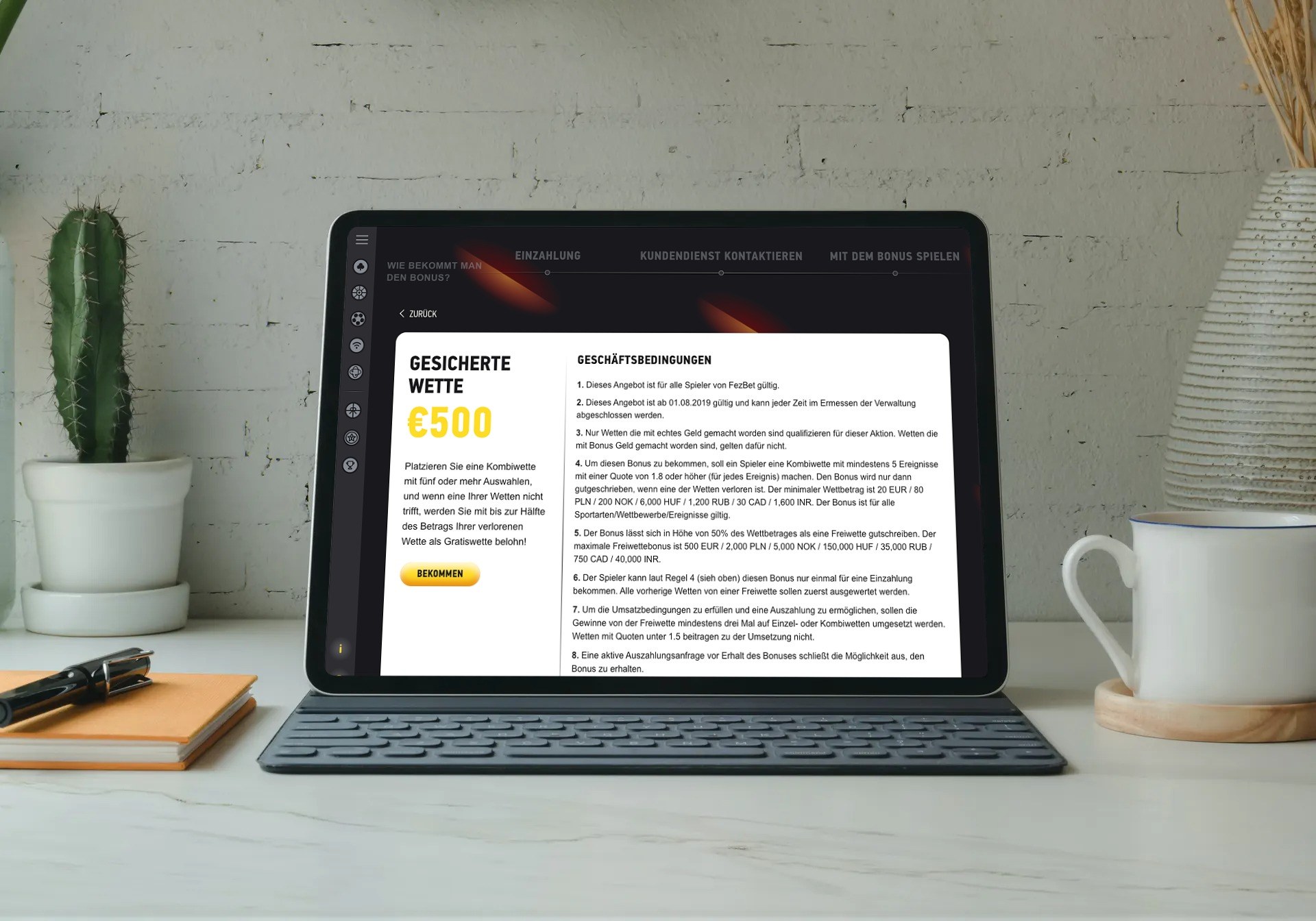 Fezbet risikofreie Wette