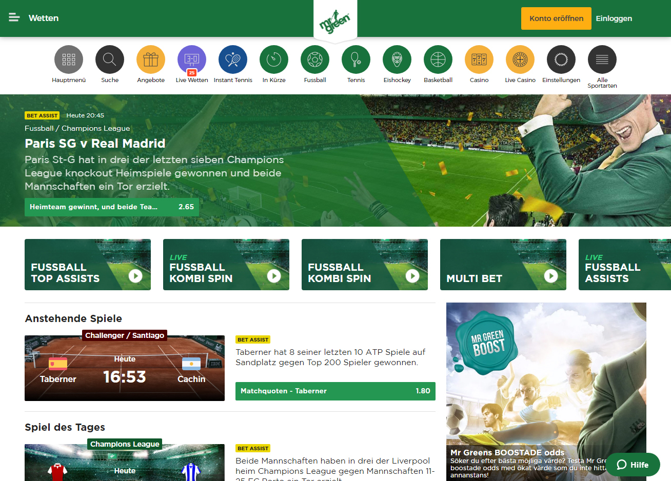 Mrgreen Sportwetten