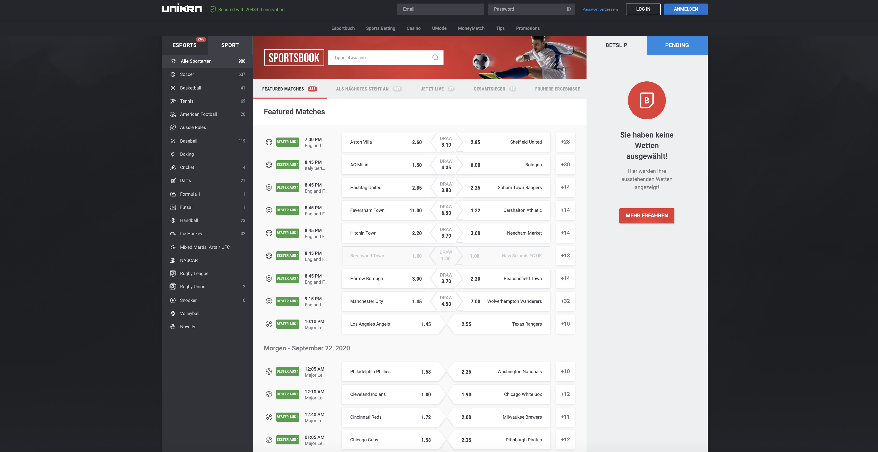 Unikrn Sportwetten